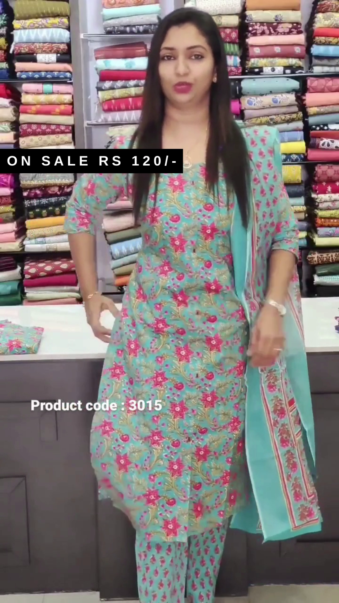 Beautiful pure cotton printed kurta pant suit neck hand embroidered mirror work along side Chiffon dupatta