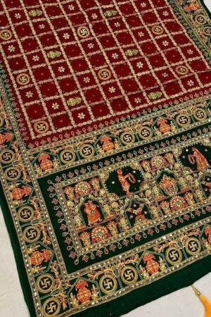 Kutchi Gharchola Saree (Swastik)