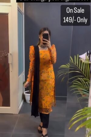 New Arrival Orange Dress On Sale