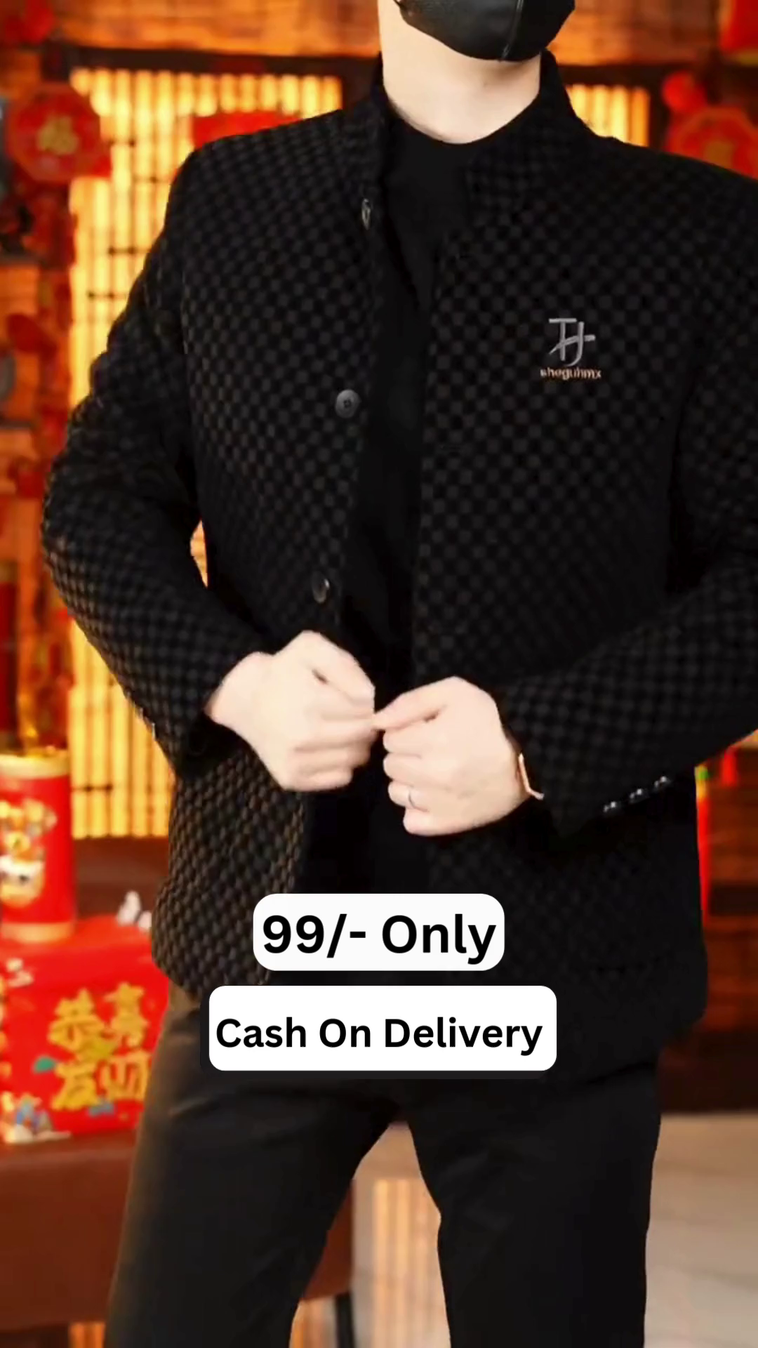 Men's Slim Fit Wool Blazer: Smart Casual Solid Color Suit Jacket - Formal Stand Collar Coat