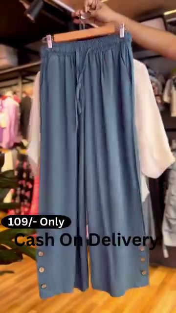 Embroidered High-Low Shirt & Wide-Leg Set - Image 2