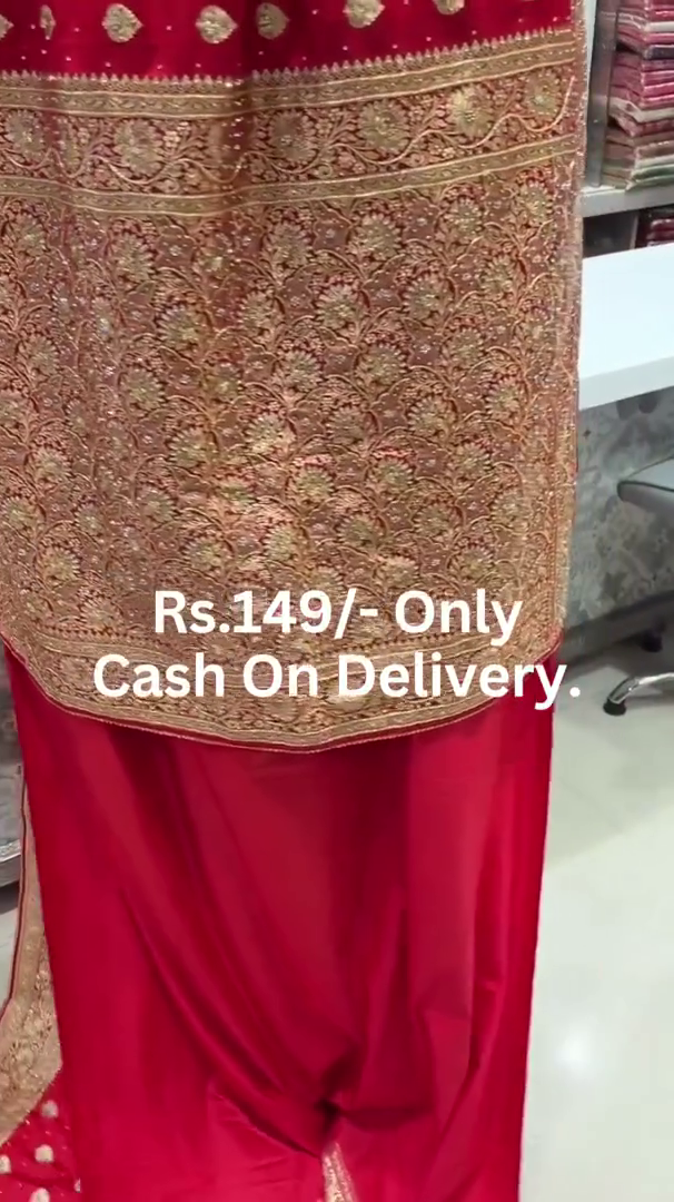 Embroidered Art Silk Saree in Maroon - Image 4