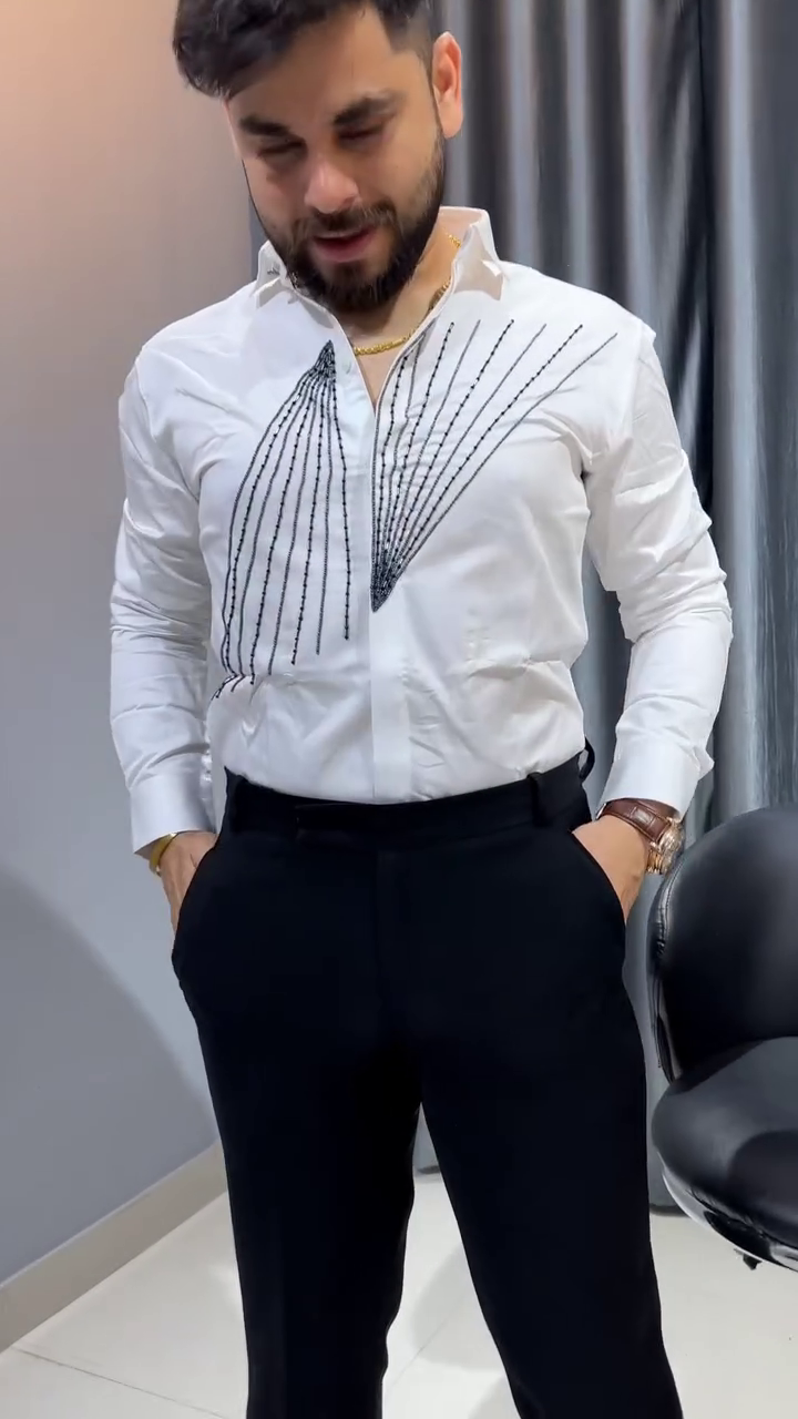 Men’s Casual Cotton Blend Shirt || Long Sleeve Button Down with Spread Collar - Image 4