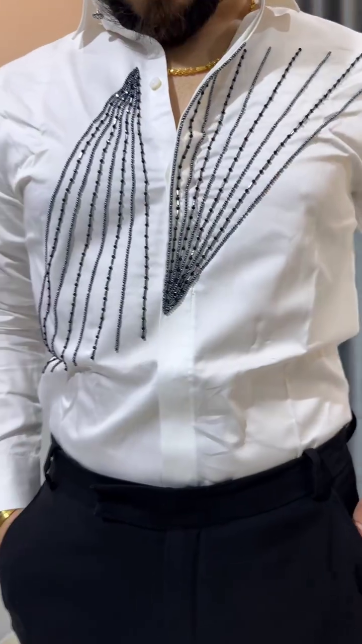 Men’s Casual Cotton Blend Shirt || Long Sleeve Button Down with Spread Collar - Image 3
