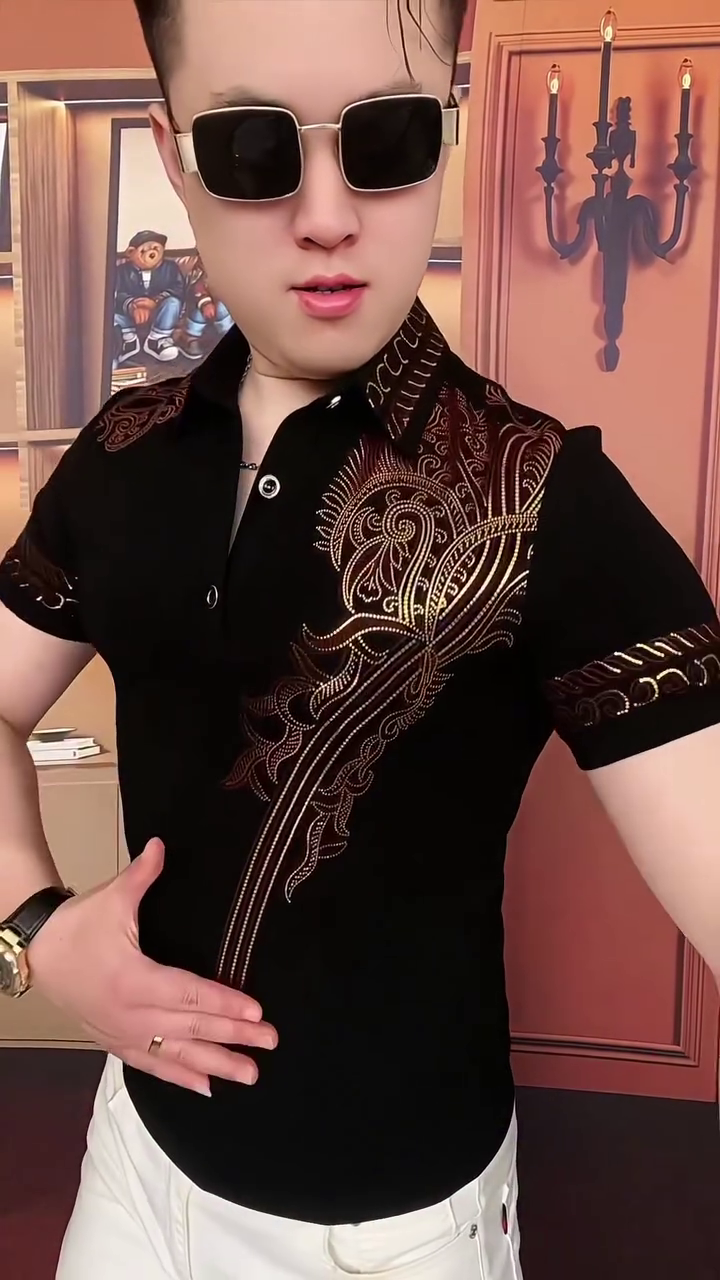 Men Shirts, Men Dress Shirt Long Sleeve Shirt Casual Tops Button Down Shirts - Image 7