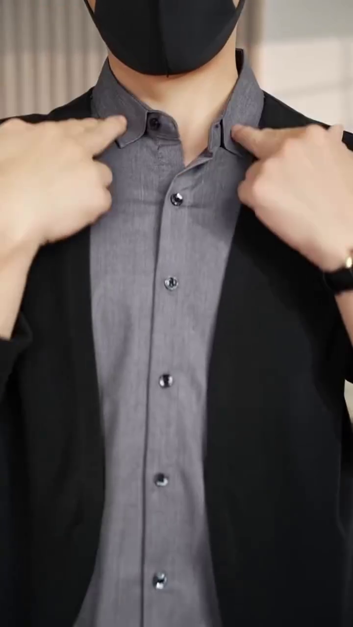 Men'S Patchwork Casual Fake Two-Piece Shirt, Casual Turndown Collar Long-Sleeved Shirt - Image 6