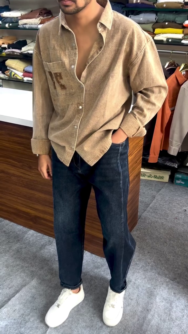 Men Safar Printed Off White Oversized Cotton Linen Shirts