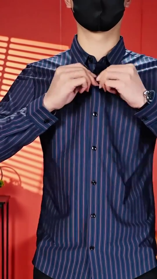 Men's Pure Cotton Checks Pattern Slim Fit Semi Cutaway Collar Full Sleeve Formal Shirt - Image 16