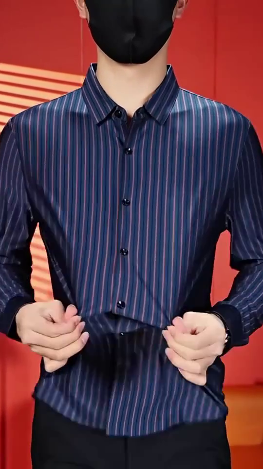 Men's Pure Cotton Checks Pattern Slim Fit Semi Cutaway Collar Full Sleeve Formal Shirt - Image 15