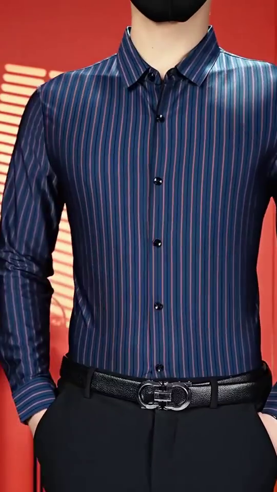 Men's Pure Cotton Checks Pattern Slim Fit Semi Cutaway Collar Full Sleeve Formal Shirt