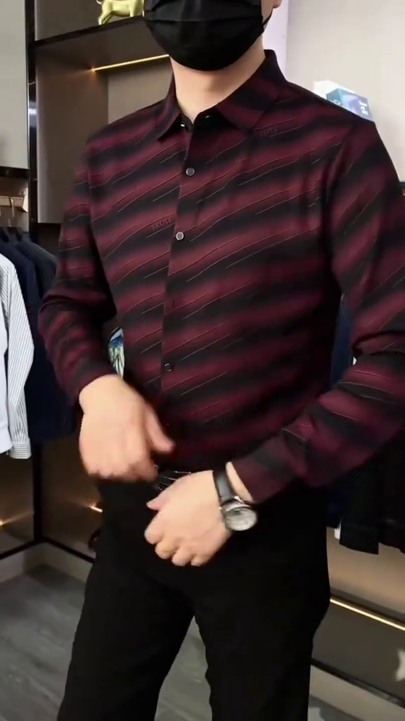 Men's Lycra Blend Casual Wear Comfortable & Breathable Full Sleeves Shirt - Image 9