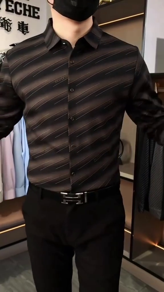 Men's Lycra Blend Casual Wear Comfortable & Breathable Full Sleeves Shirt - Image 7