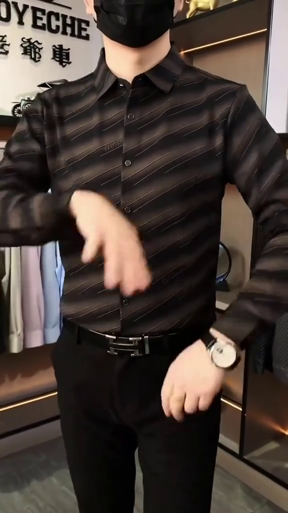 Men's Lycra Blend Casual Wear Comfortable & Breathable Full Sleeves Shirt - Image 5