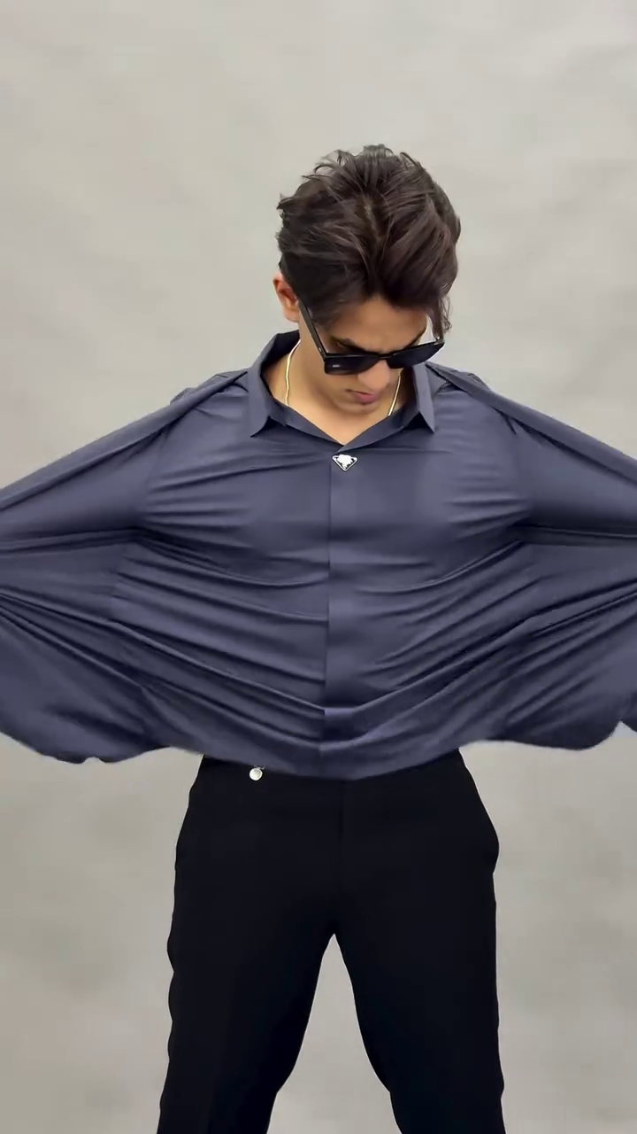 Classic Self Design Spread Collar Casual Shirt - Image 6