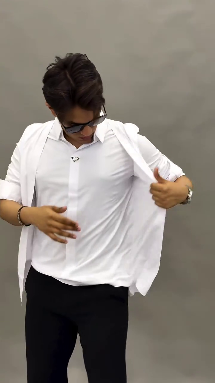 Classic Self Design Spread Collar Casual Shirt - Image 4