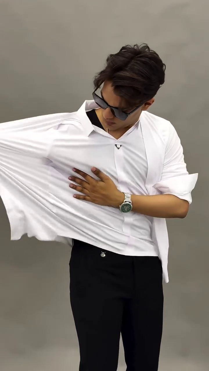 Classic Self Design Spread Collar Casual Shirt - Image 3